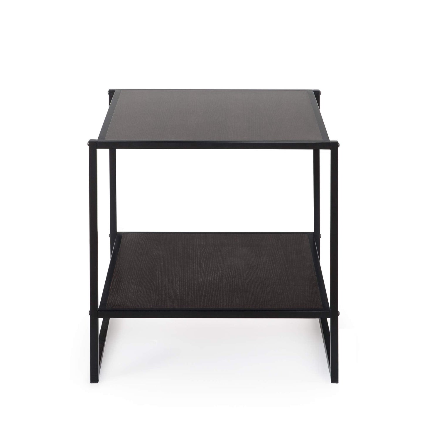 Zinus Dane Side table 51x51x51 cm - Rich black wood grain Side table - Black