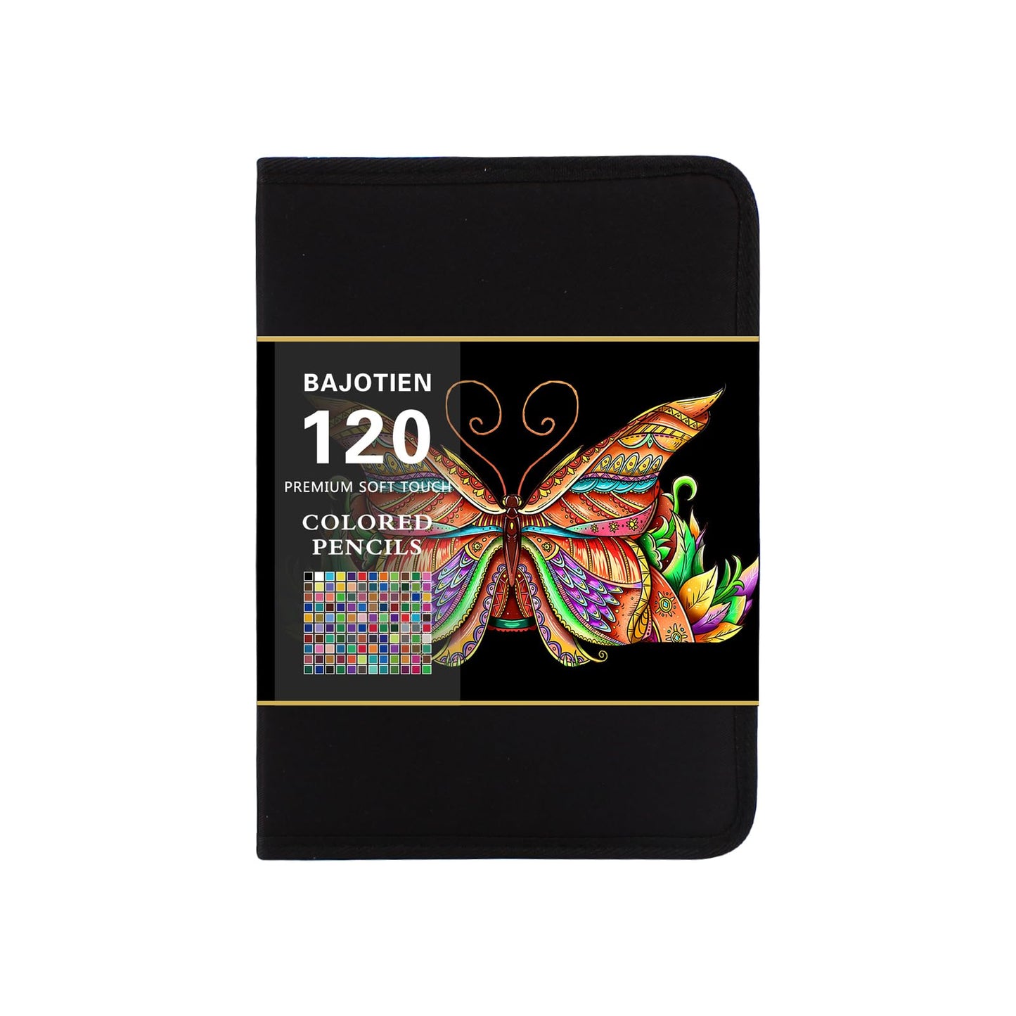 120 Colouring Pencils Zip-Up Set Perfect for Drawing, Sketching, Shading & Coloring, Vibrant Coloured Pencils for Adults & Pro Artists