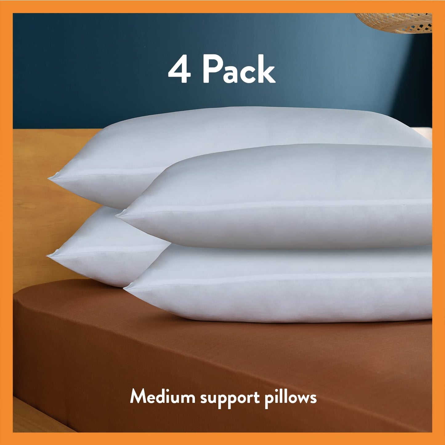 Slumberdown Climate Control Pillows 4 Pack - Temperature Regulating Medium Support Back Sleeper Pillows for Back Pain Relief - Cool Pillows for Night Sweats, Hypoallergenic, Size (48cm x 74cm)