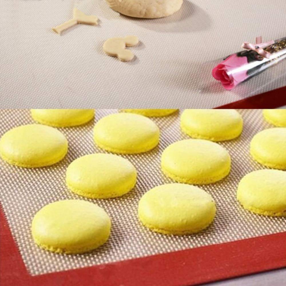 Silicone Baking Mat,NonStick Baking Mats (x3) Non-Slip Washable Reusable Heat Resistant, Non-Toxic, Flexible, Non-Stick, Easy to Clean Baking Sheet(16.5"x11") Tricolor