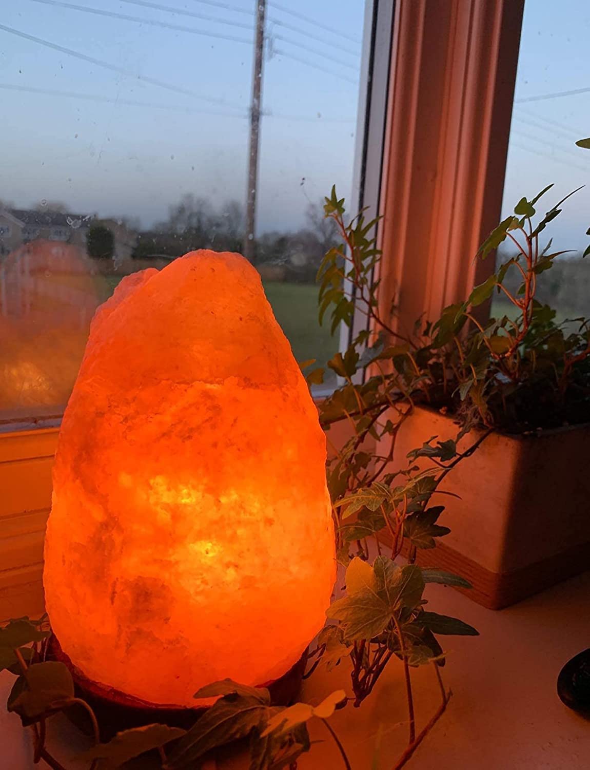 SourceDIY Salt Lamp 7-10 Kg Himalayan Natural Pink Crystal Rock Night Light Bedside Table Lamp for Indoor Bedroom Decor - Comes with Button Control Light Fitting 7-10 KG salt lamp with Button