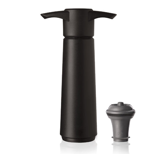 Vacu Vin Wine Saver - Black | 1 x Vacuum Pump + 1 x Vacuum Wine Stopper Pump & Stopper