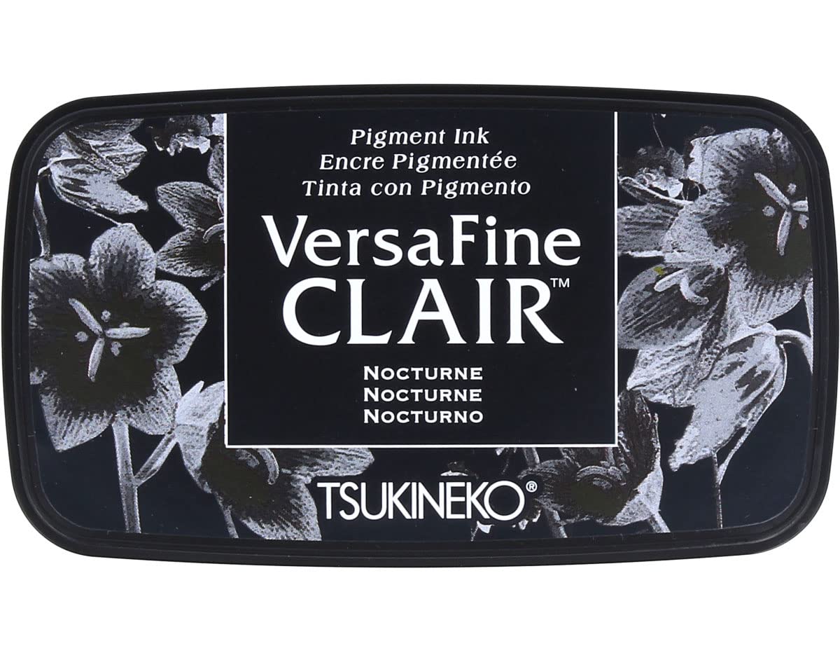 Tsukineko Nocturne Versafine Clair Ink Pad, Synthetic Material, Black, 5.6 x 9.7 x 2.3 cm