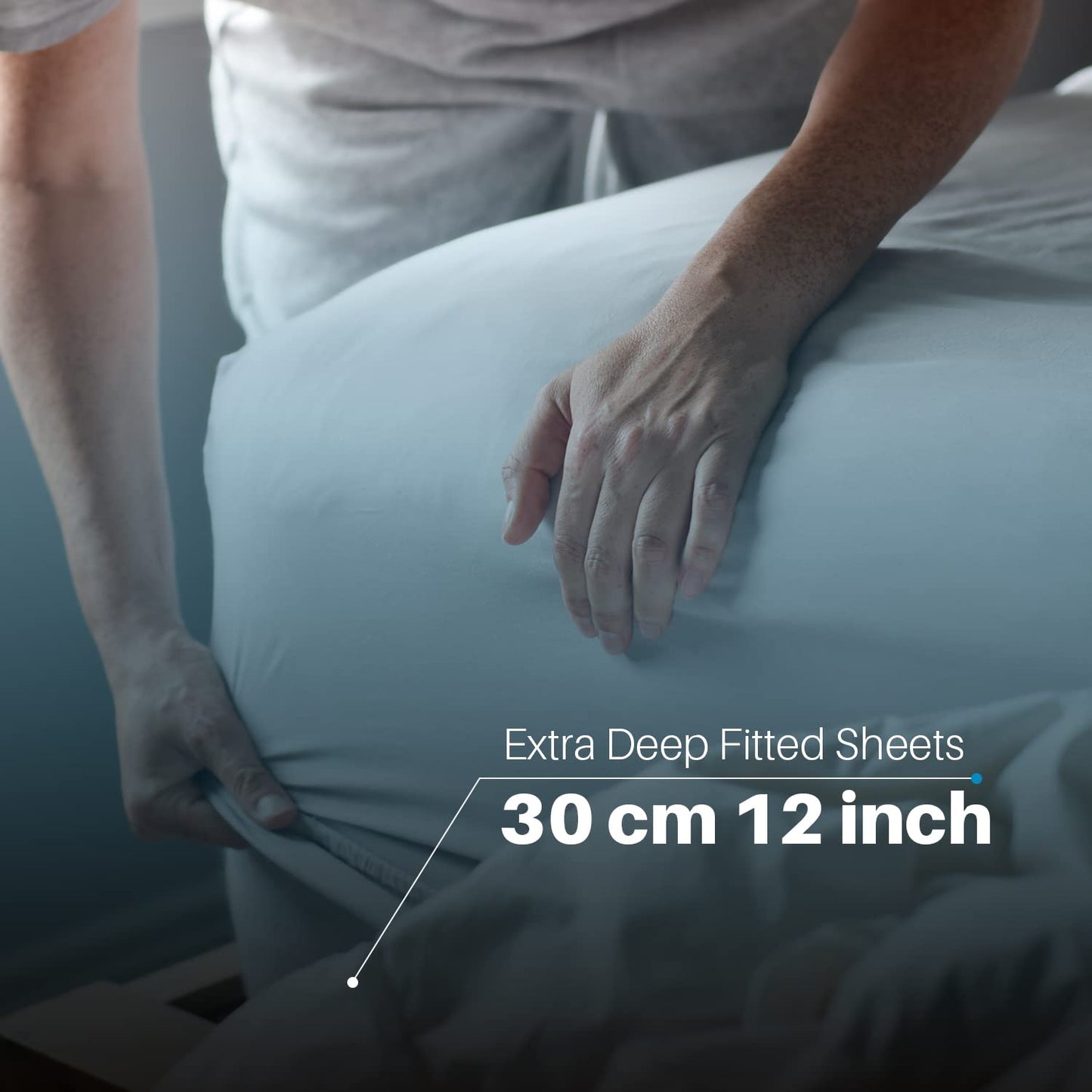 200 Thread Count Cotton Fitted Sheet 30CM/12 Inch, 4 FT Small Double - White