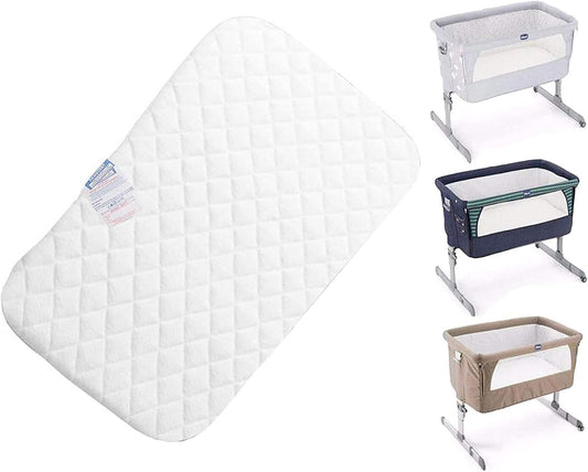 Next to me chicco Deluxe Crib Mattress Compatible Bedside Crib Next2Me (83 x 50 x 5 cm) @ M&A STYLES Microfibre