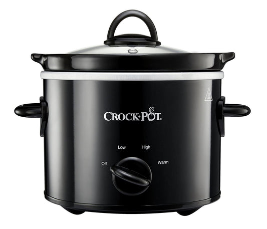 Crockpot Slow Cooker | Removable Easy-Clean Ceramic Bowl | 1.8 L Small Slow Cooker (Serves 1-2 People) | Energy Efficient | Black [CSC080]