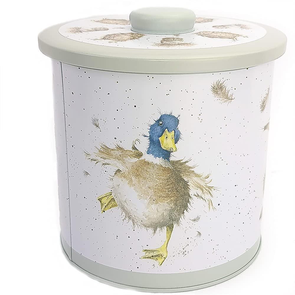 Wrendale Designs by Hannah Dale - Country Animal Green Biscuit Barrel - 160mm x 155mm