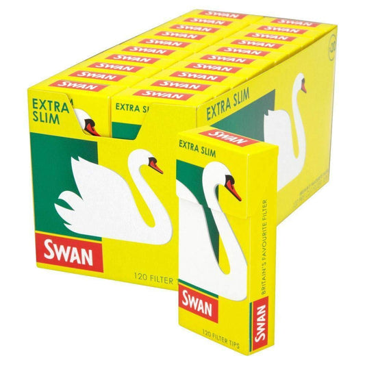 Swan Extra Slim Filter Tips - Full Box Of 20 Total 2400 Tips