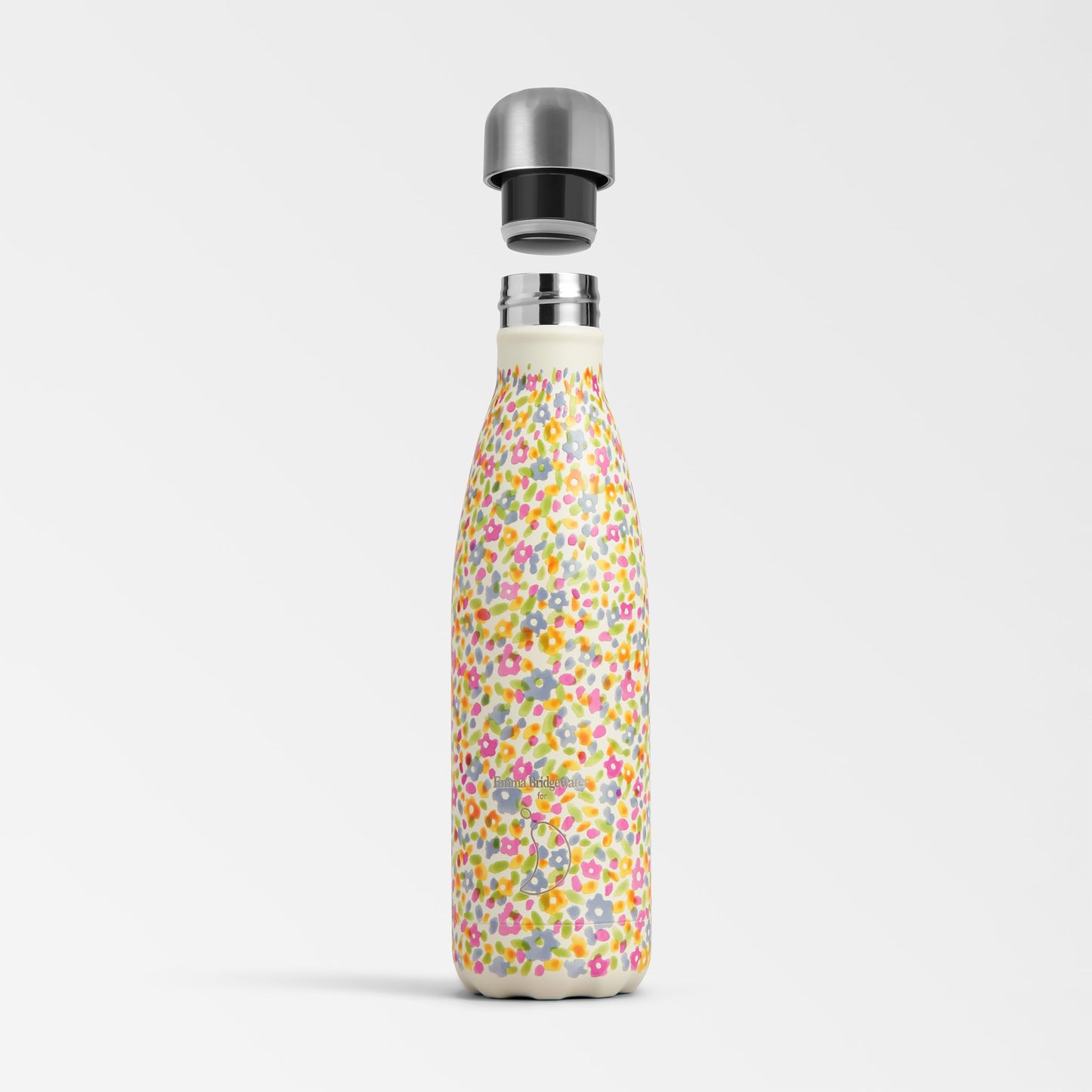 Chilly's Water Bottle - Stainless Steel and Reusable - Leak Proof, Sweat Free - Wildflower Meadows, 500ml