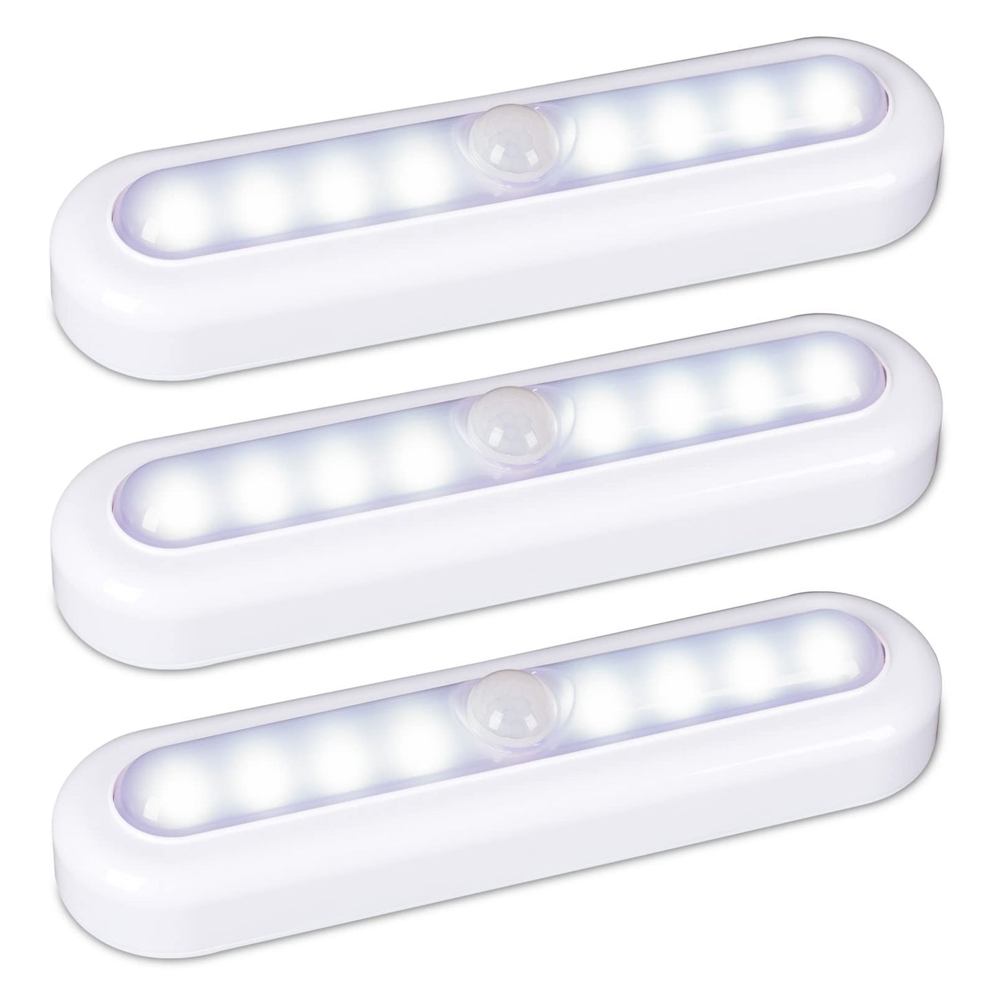 STAR-SPANGLED 7 inch Motion Sensor Lights Indoor, High CRI Stick on Lights Battery Powered, LED Cordless Light for Stairs, Cupboard, Wardrobe, Closet, Cabinet, Kitchen, Hallway (Cool White, 3 Pack) 3 Pack, 7 inch Cool White