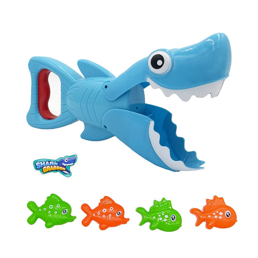 Baby Bath Toys Swimming Pool Shower Gifts Fun Bath Baby Toy for 3+ Year Olds Boy Girl Toddler Summer Bathtub Water Toys Shark Grabber Toy Fish Game Set Bath Toys No Mold for Kids Ages 3 4 5 6 7 8