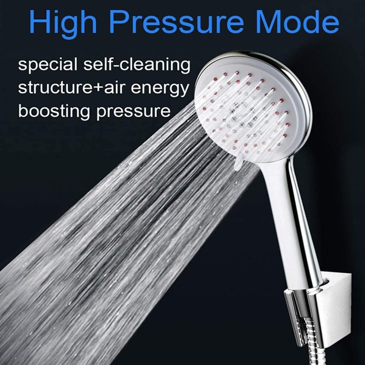 Y-home Shower Head with High Pressure Mode, Self-Cleaning Handheld Showers for Hard Water Areassure Mode, Self-Cleaning Handheld Showers for Hard Water Area