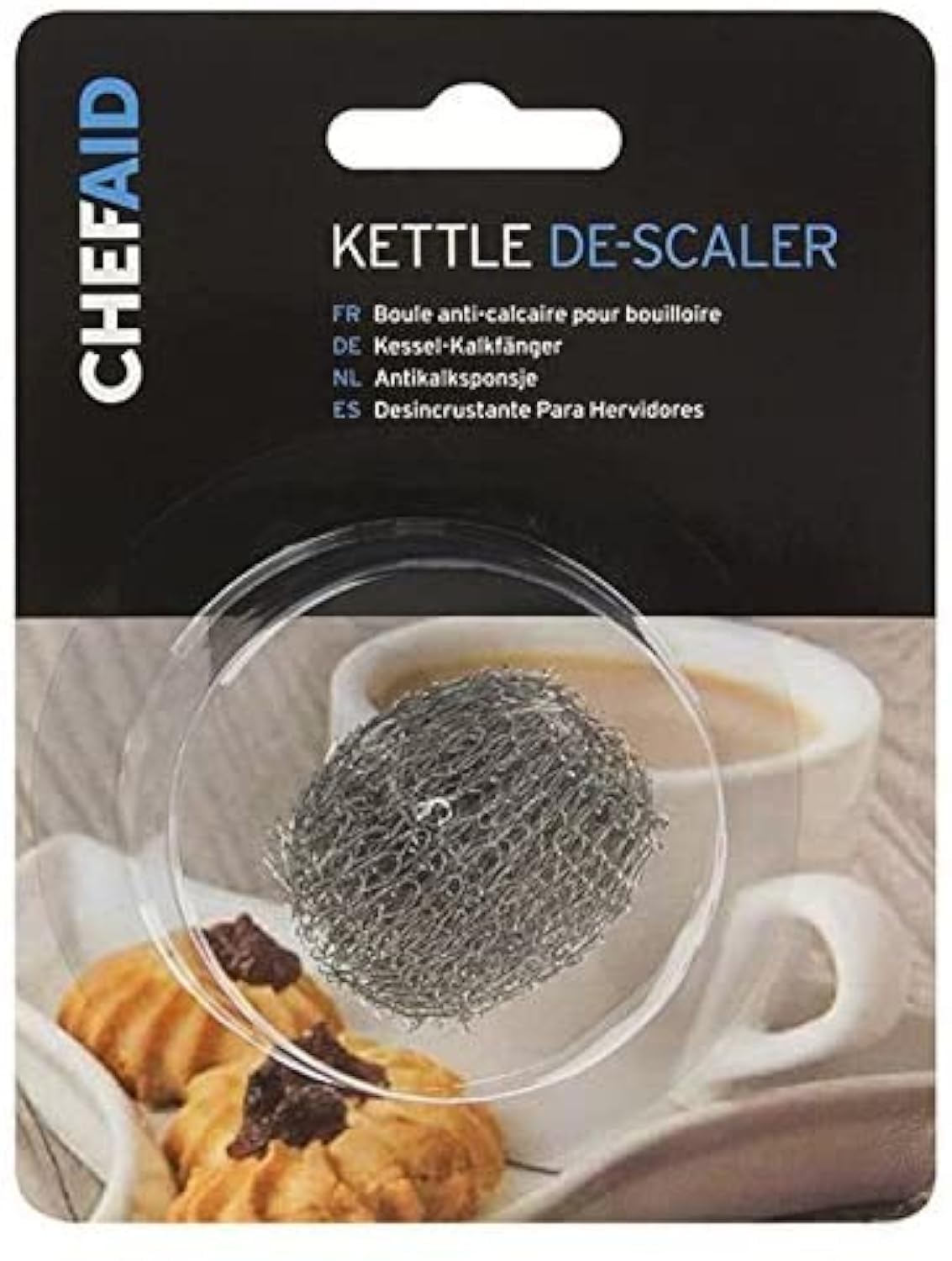 2XStainless Steel Doughnut Kettle Descaler 1 Silver