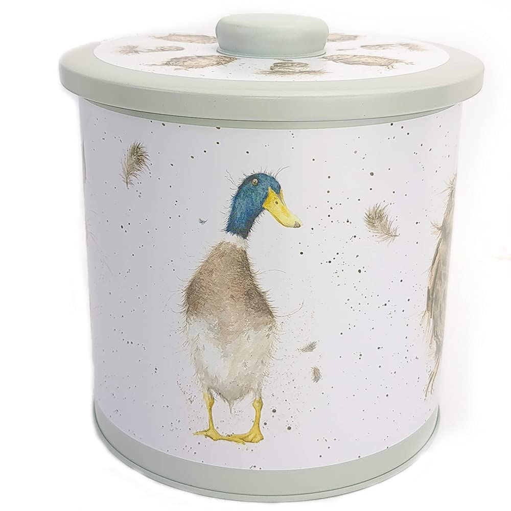 Wrendale Designs by Hannah Dale - Country Animal Green Biscuit Barrel - 160mm x 155mm