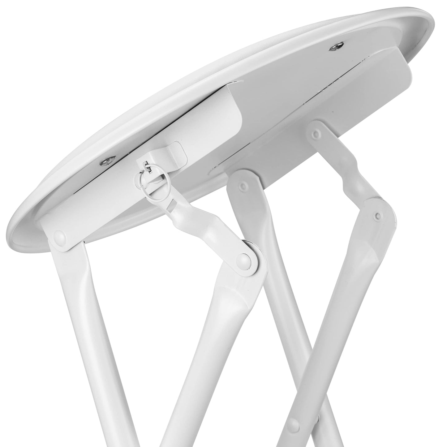 Nyxi Round Compact Folding Stool Chair for Home Office (1 X Stool, White) 1 X Stool