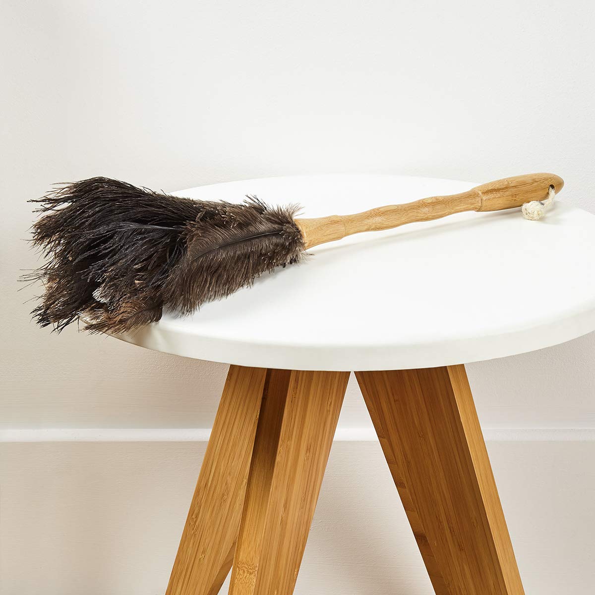 Addis 517676 Super Soft Real Ostrich Feather Duster Bamboo Handle, Natural Finish, Brown/Wood, 5 x 4 x 54 cm