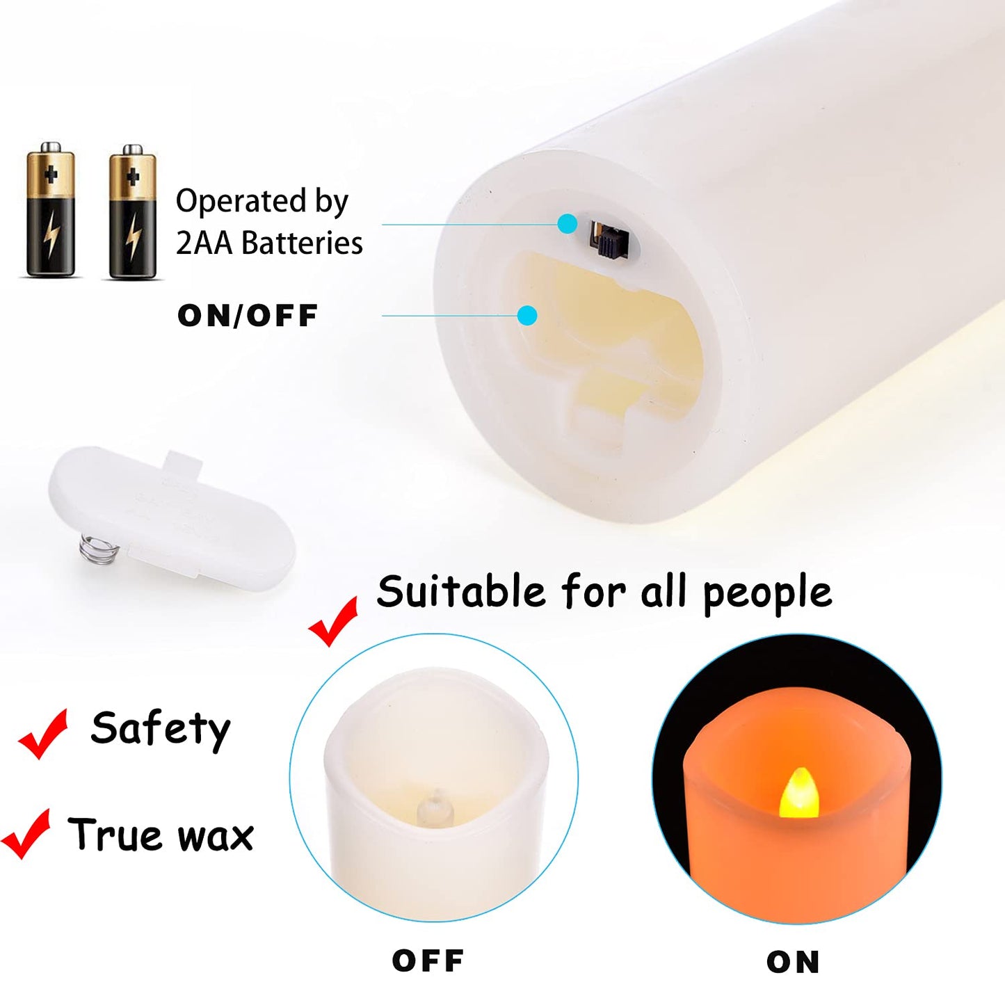 OSHINE LED Candles Flameless Candles (H 4" 5" 6" 7" 8" 9") Set of 9 Real Wax Pillar Flickering Battery Candles With10-key Remote Control Timer 300 Hours(Not Included Batteries) 9pack Led Candles(h 4"5" 6"7" 8"9")