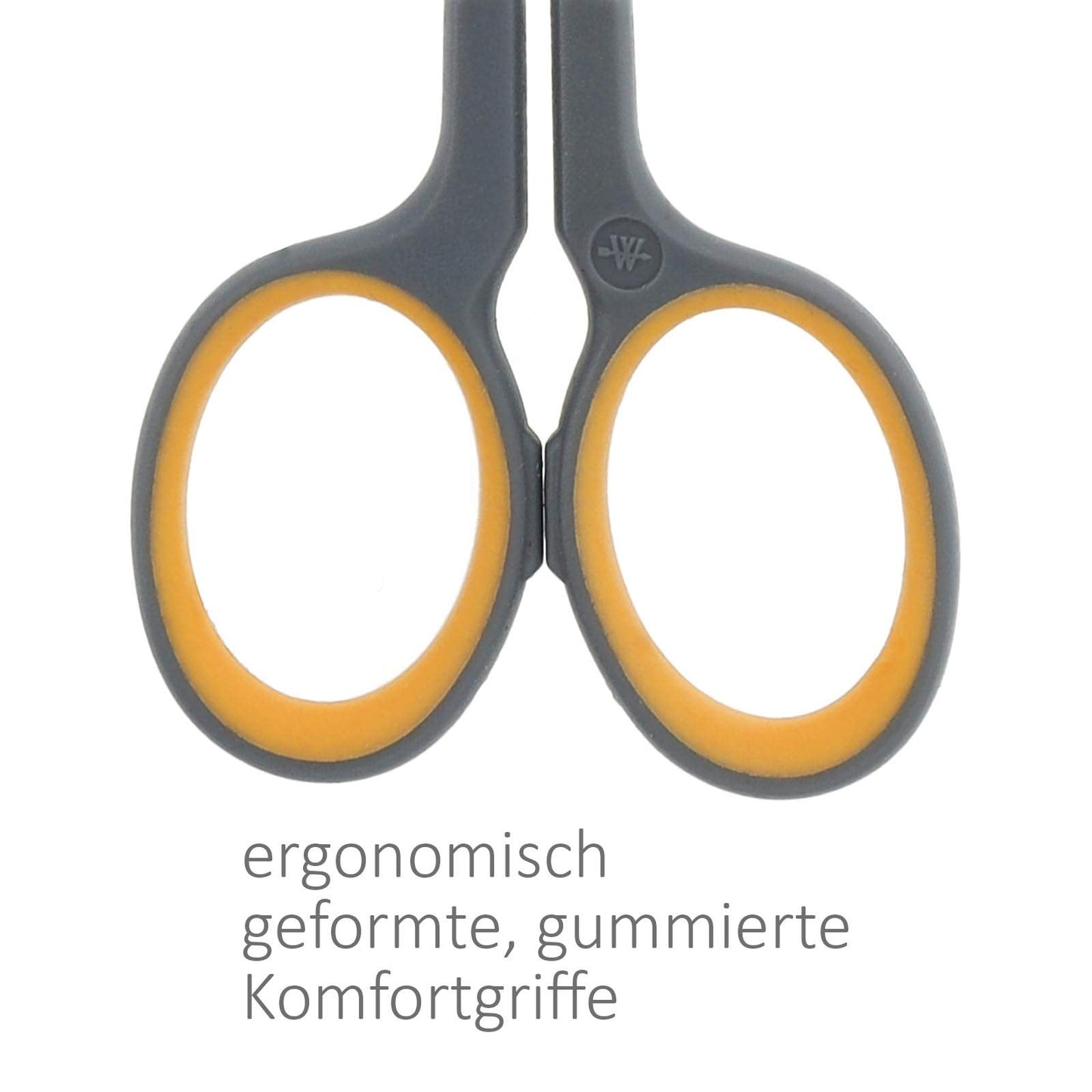 Westcott E-30440 00 Titanium Super Soft Grip Scissor, 10 cm- Grey/Yellow Length 10 cm straight Single