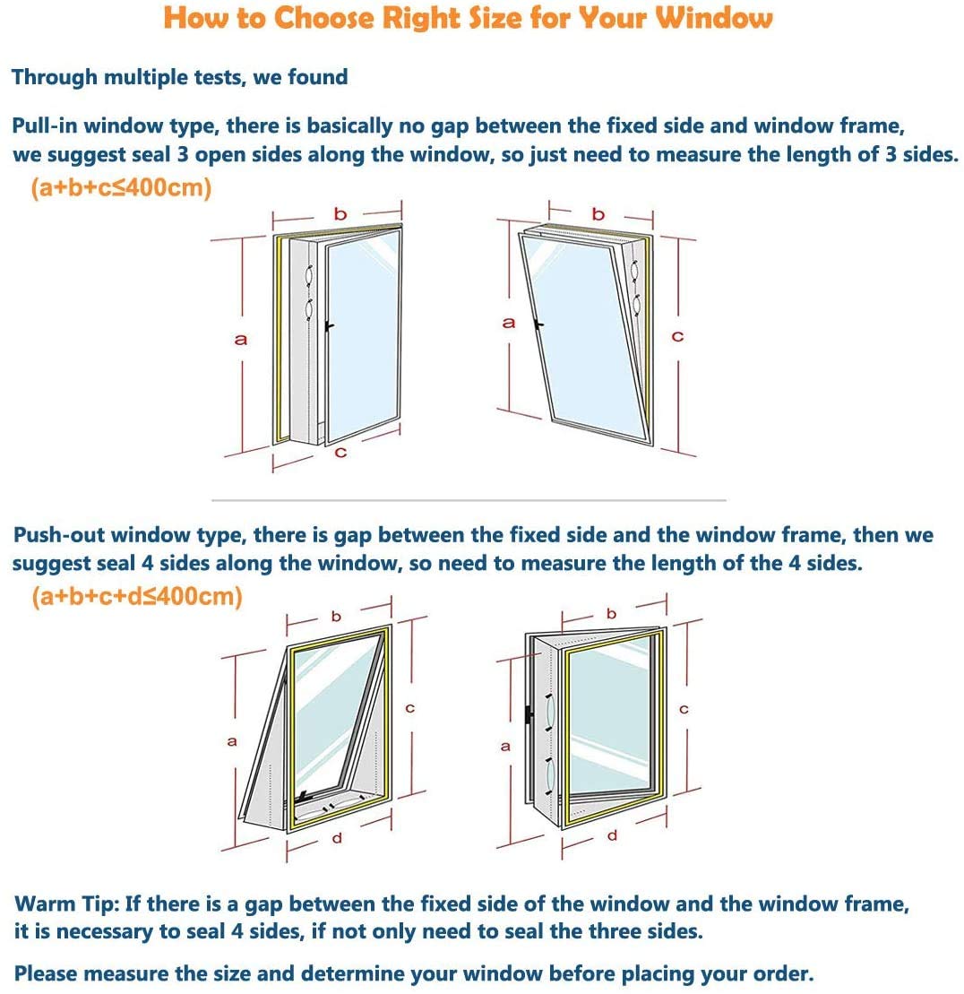 AC Window Seal,Portable Universal Window Kit for Mobile Air Conditioner Unit and Tumble Dryer 400cm/158Inch,Hot Air Stop Air Exchange Guards with Zip and Adhesive Fastener White Window Seal 400CM