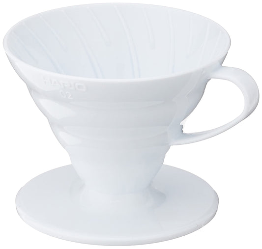 HARIO V60 Plastic Coffee Dripper, White, Size 2 Size 02