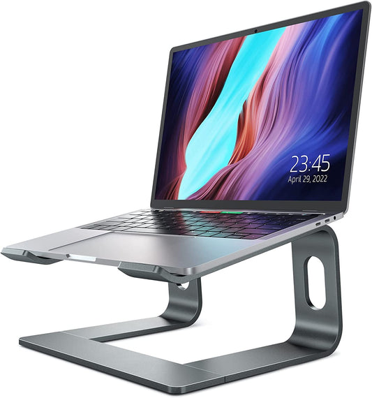 NULAXY Laptop Stand for Desk, Detachable Aluminum Laptop Riser for Desk, Ergonomic Laptop Holder Computer Stand Compatible with MacBook Air Pro, Dell XPS, HP, Lenovo More 10-16” Laptops (Grey) A-Grey