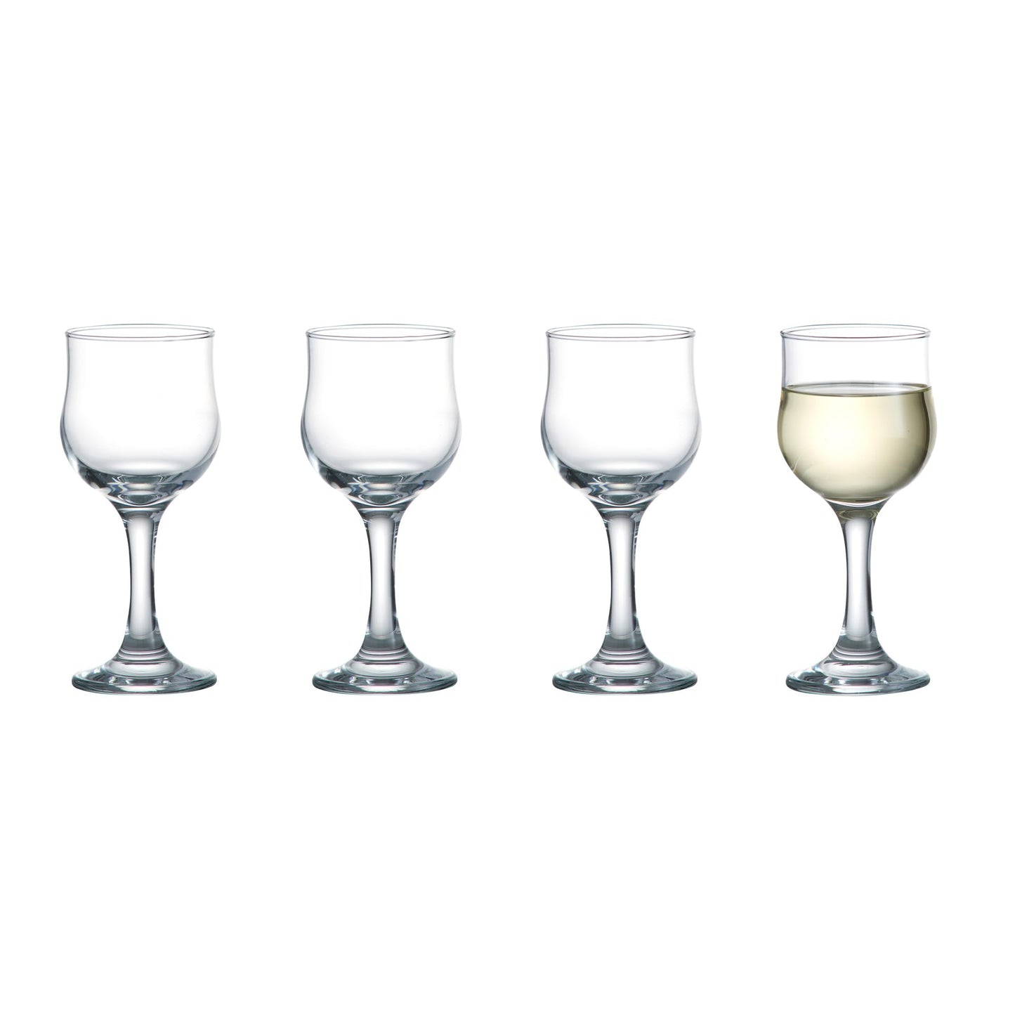 Ravenhead Tulip Sleeve of 4 White Wine Glasses, 20 CL, Packaging may vary