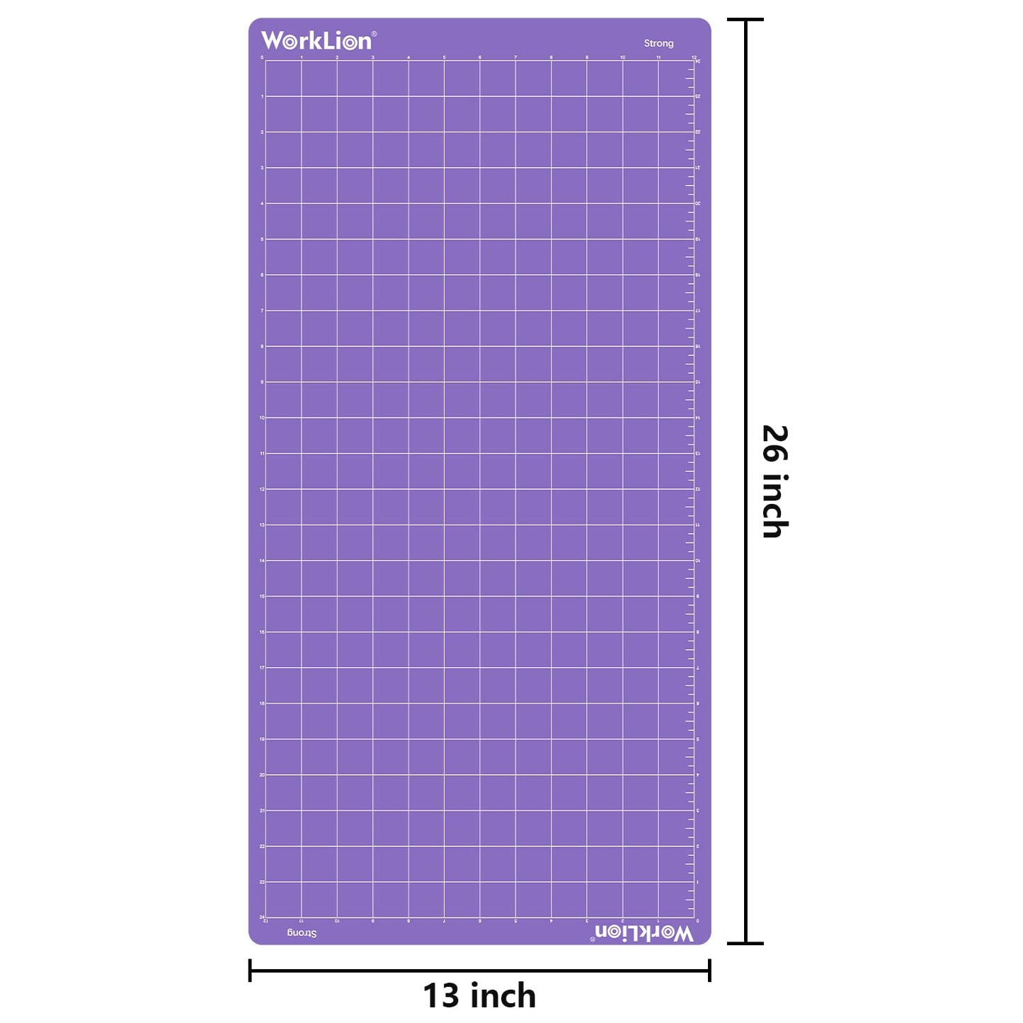 WORKLION Cutting Mat 12x24 for Cricut: Cricut Explore One/Air/Air 2/Maker Variety Adhesive Sticky StandardGrip,LightGrip,StrongGrip Non-Slip,Durable Mat - Accessories for Cricut Purple/Green/Blue 12x24 Inch