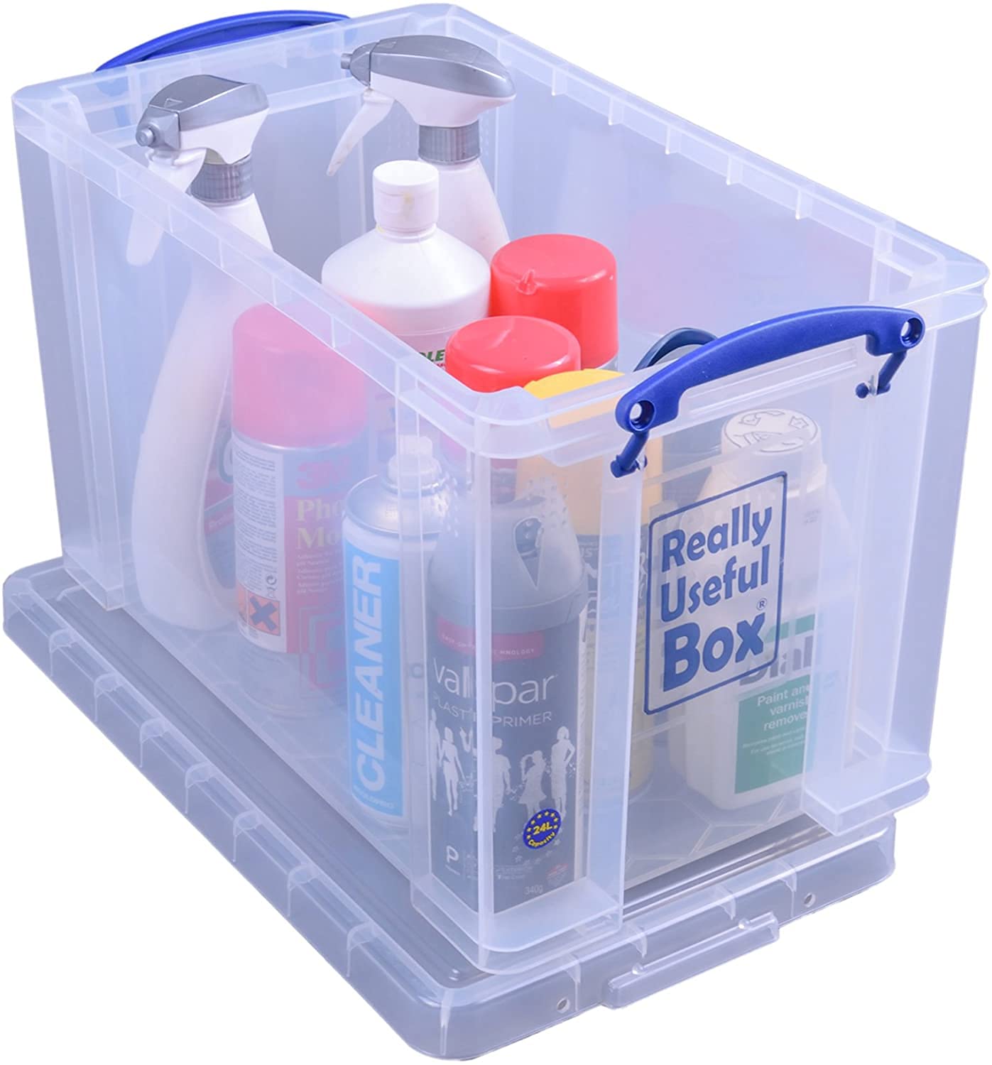 Really Useful Plastic Storage Box 24 Litre Clear,465 x 270 x 290 cm 24 Litre without Suspension FIles Standard Packaging