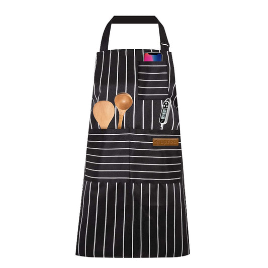 OWill Adjustable Black Apron with Pocket Cooking Kitchen Chef Aprons for Women Men Kitchen Butchers BBQ Restaurant Brown