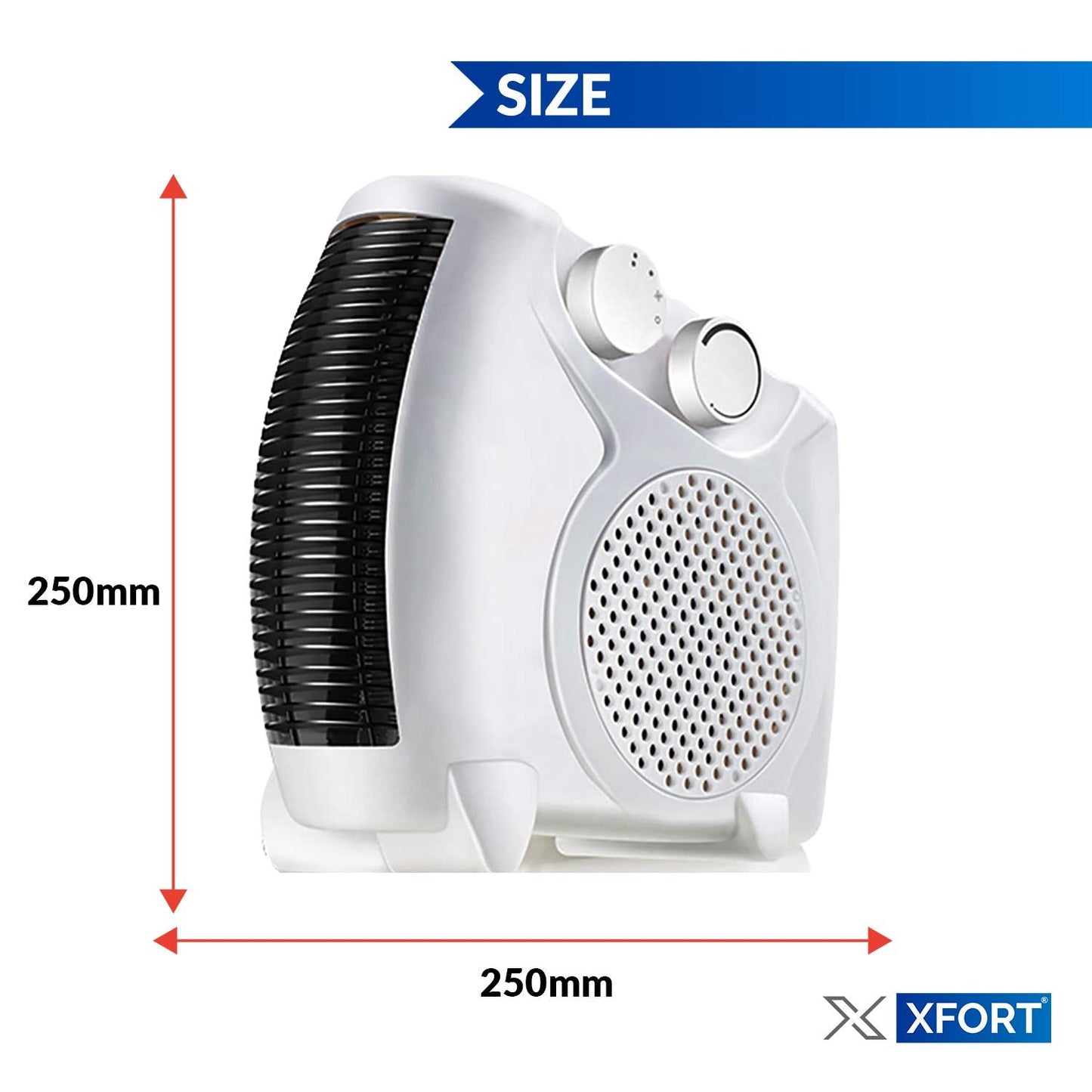 SEQUAL Electric Heater, Portable 2KW Fan Heater with Adjustable Thermostat. Space Heaters for Home Low Energy, Ideal for Desks, Workshops & Offices.