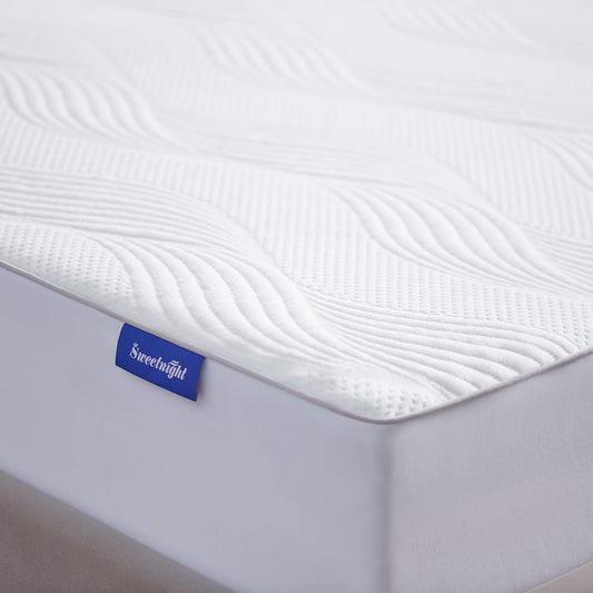 Sweetnight Mattress Protector Waterproof Mattress Protector Super King Bed Extra Deep 40cm Bamboo Mattress Cover,180 x 200 cm, White