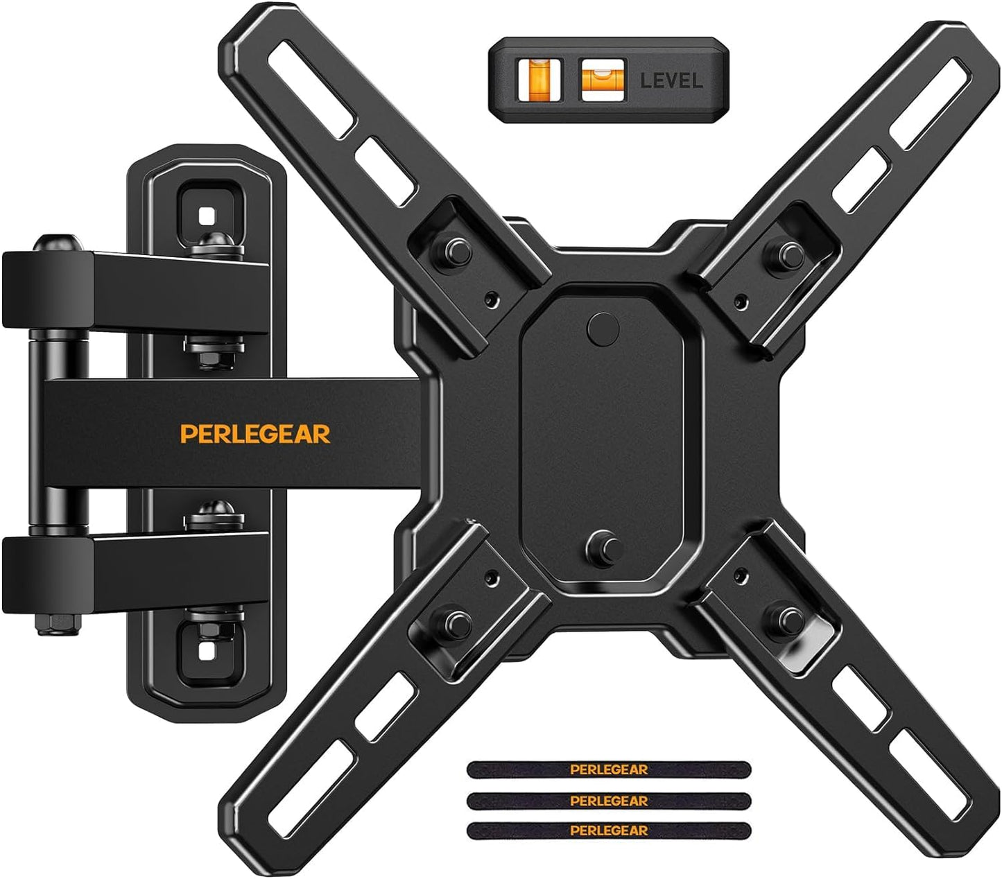 Perlegear TV Wall Bracket for Most 13-42 inch TVs up to 25kg, Full Motion TV Wall Mount Swivels/Tilts/Extends/Rotates/Max VESA 200x200mm