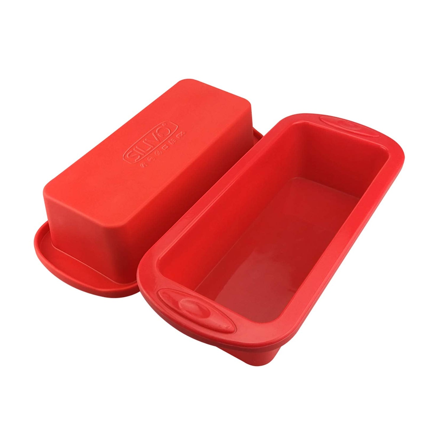 SILIVO Silicone Bread and Loaf Tins, Silicone Non Stick Baking Moulds Pan for Loaves, Breads, Cakes and Lasagna (1lb to 2lb loaf tin)(Rectangular Bread tin, 2 PCS 22 * 9 * 6 cm) Rectangulaire: 2x 22x9x6cm