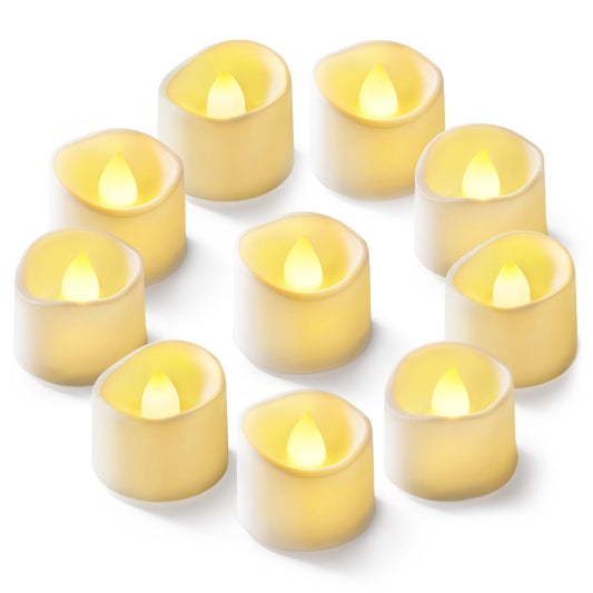 Homemory 12Pcs Battery Operated Tealights Candles, Flameless Flickering Tealights, 200+Hours Fake Electric LED Candles Tea Lights for Votive, Centerpiece Table Decorations 12 Pcs Warm White