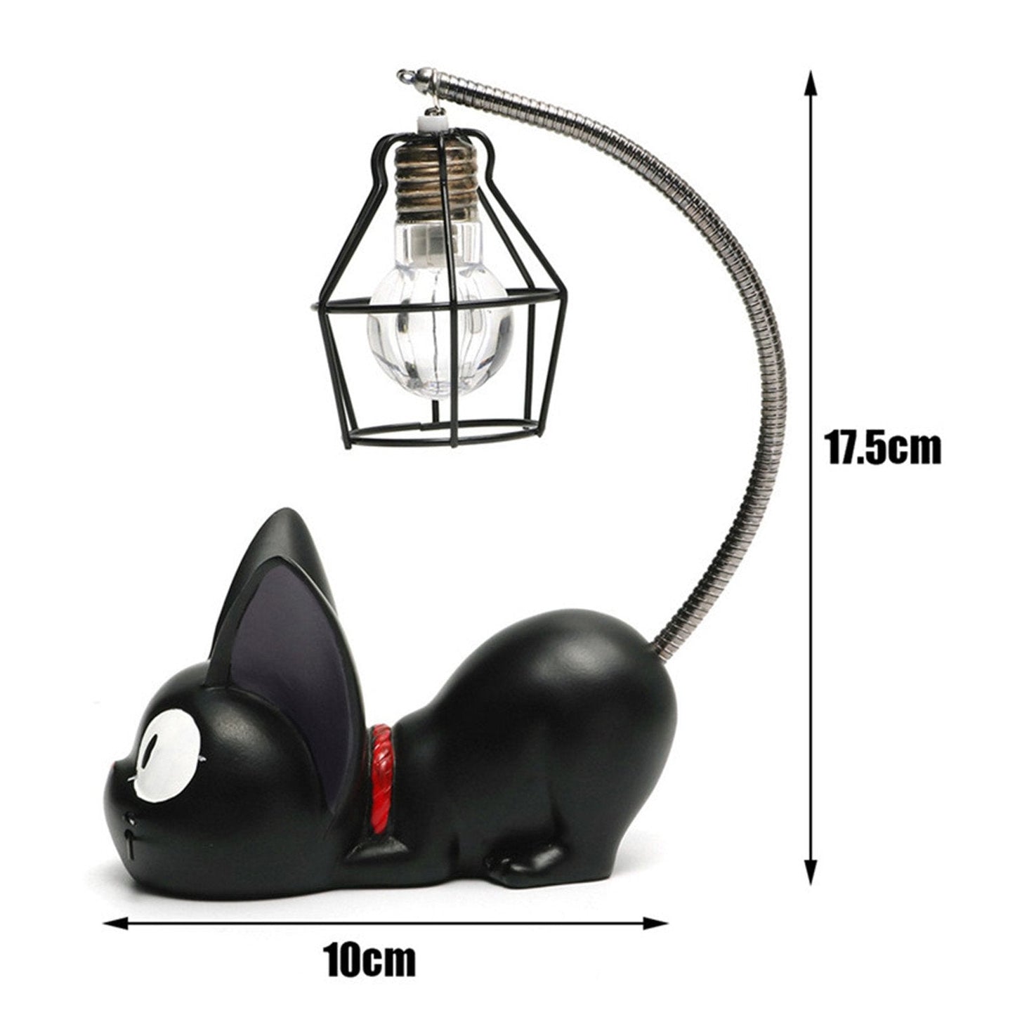 Creative Resin Kiki Cat Animal Night Light, Ornaments Home Decoration Gift Small Cat Nursery Lamp Breathing LED Night Lamps