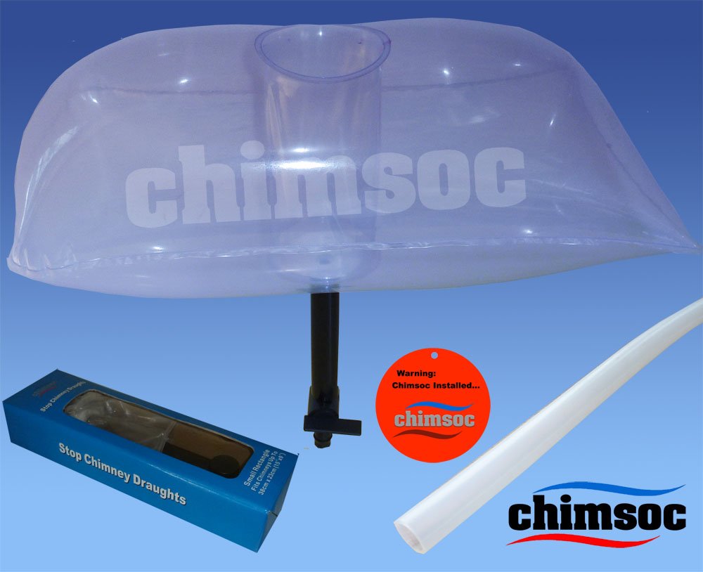 CHIMSOC - Balloon for Chimney - (Medium Rectangle 60cm x 30cm (24" x 12")) Medium Rectangle - 60cm x 30cm (24" x 12")