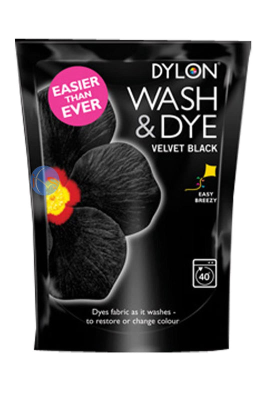 Dylon Wash & Dye Black Machine Dye Fabric Large 350G