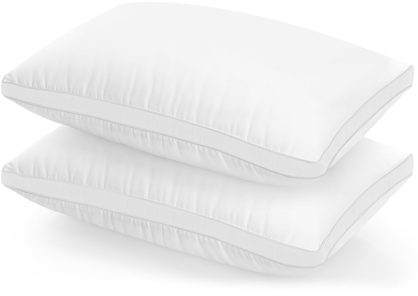 Utopia Bedding Pillows 2 Pack Queen Size, (White) Hotel Quality Pillows, Brushed Fabric, Bed Pillow for Back, Stomach or Side Sleepers - 18" x 26" / 45 x 66 cm White