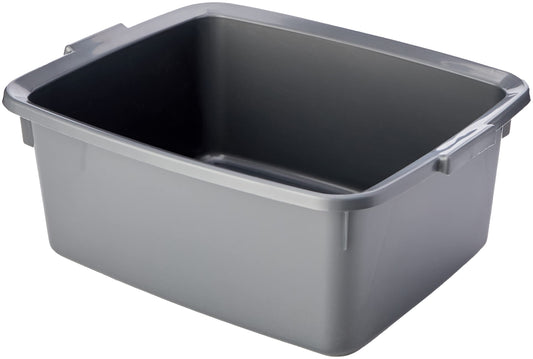 Addis 502813 Plastic Butler Large Rectangular Bowl, Metallic Silver, 12.5 Litre Single