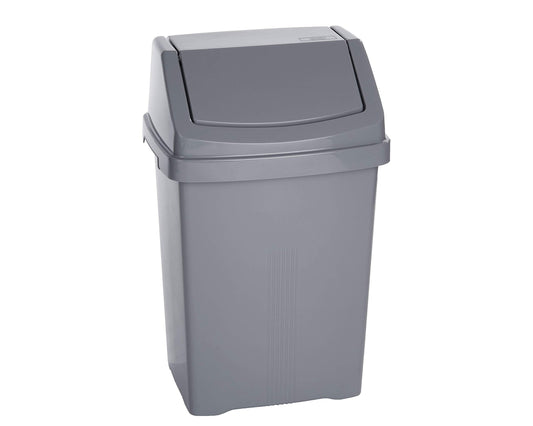 Wham 11755 SWING BIN, SILVER/GREY, 50L