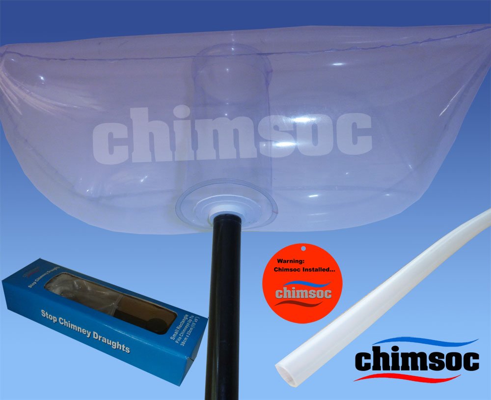 CHIMSOC - Balloon for Chimney - (Medium Rectangle 60cm x 30cm (24" x 12")) Medium Rectangle - 60cm x 30cm (24" x 12")