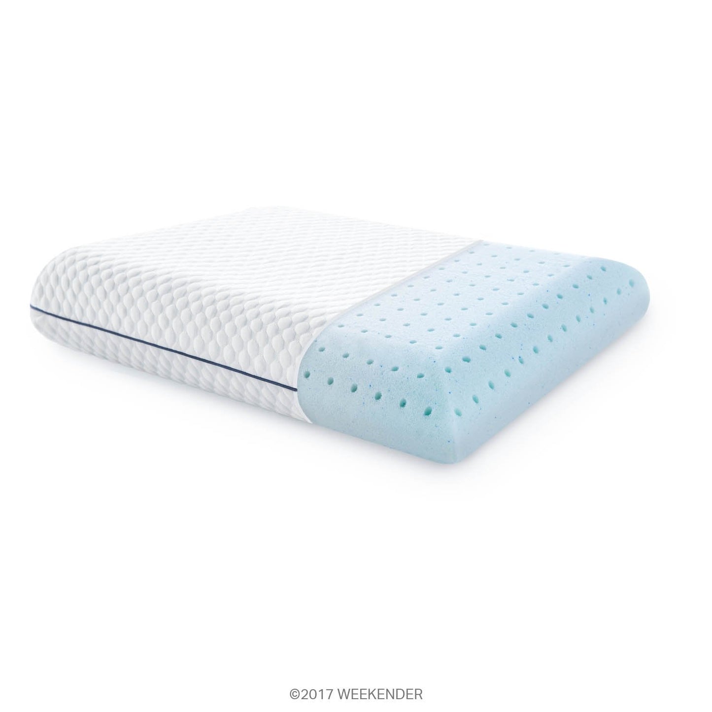 WEEKENDER Gel Memory Foam Pillow – 1 Pack Standard Size – Ventilated - Washable Cover,White