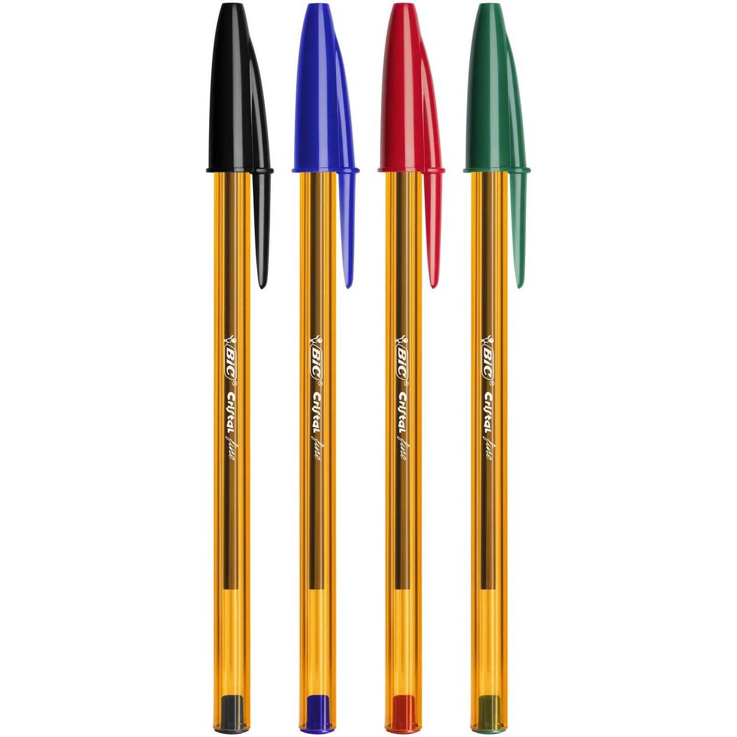 BIC Cristal Original, Ballpoint Pens, Every-Day Biro Pens with Fine Point (0.8 mm), Ideal for School and Office, Black, Pack of 50 50 Count (Pack of 1) Single