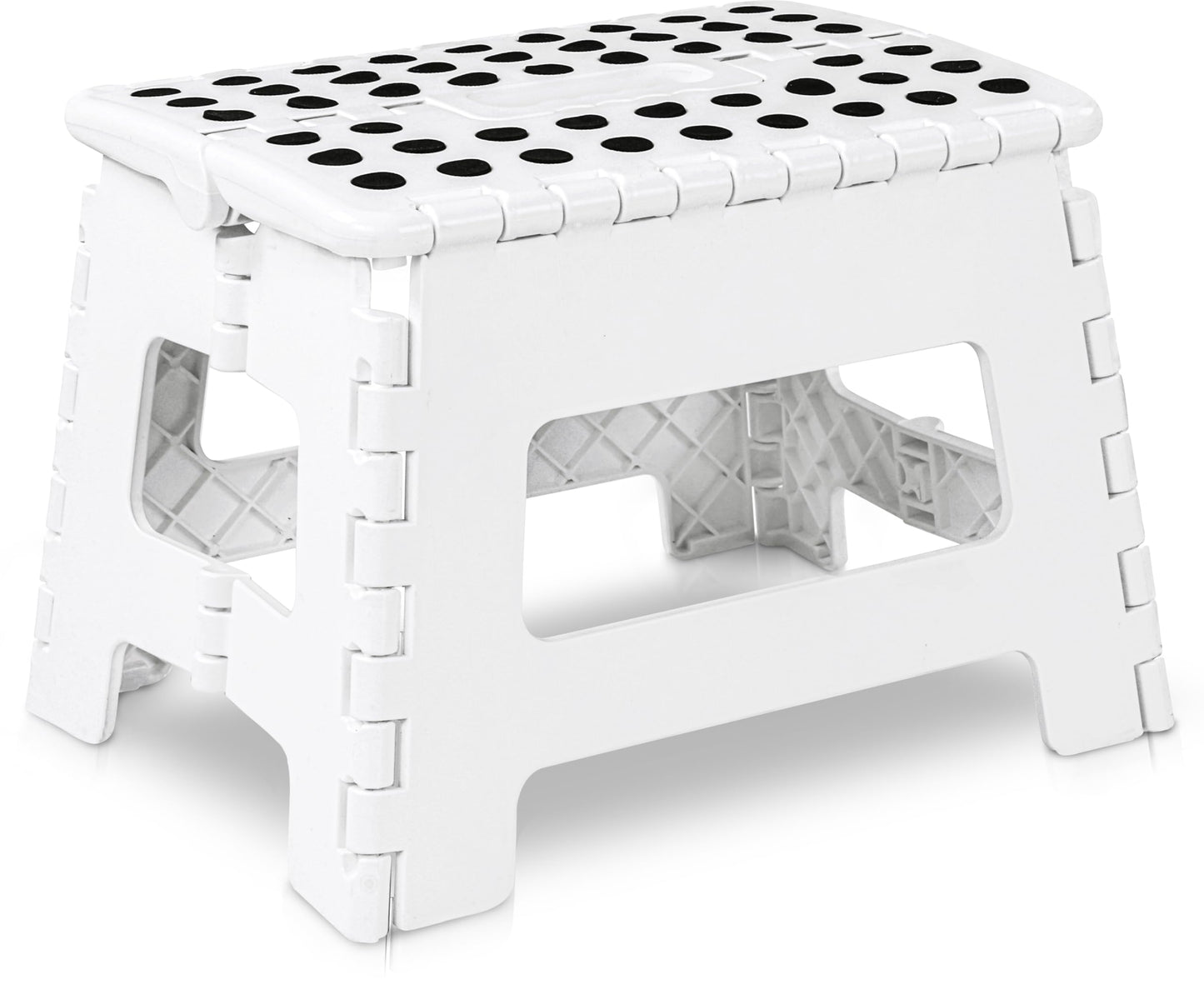 Utopia Home Folding Step Stool - 9” - Super Strong Foldable Step Stool - Lightweight For Kids & Adults with 300 lbs Holding Capacity - Great for Kitchen, Bathroom and Bedroom (White, 1) 9 Inch (Pack of 1) White