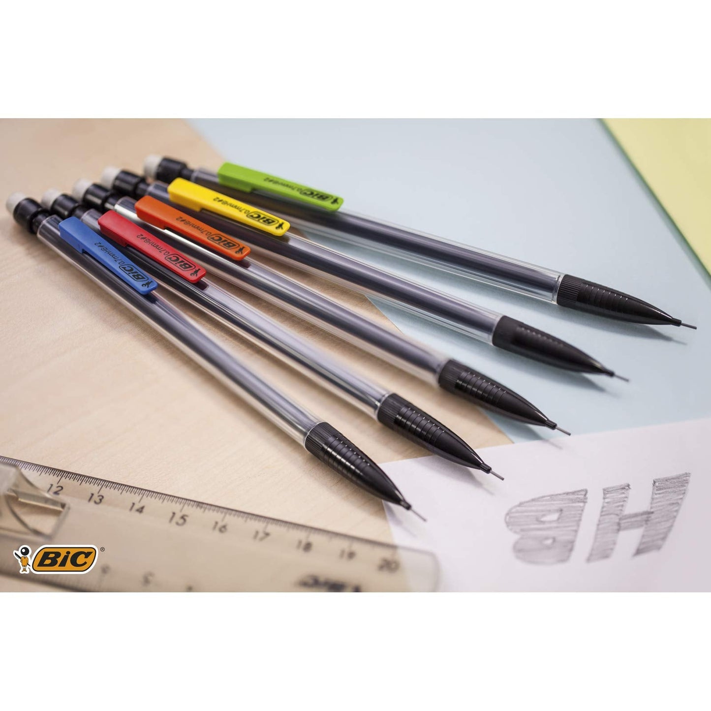 Bic Matic Original Mechanical Pencils, Perfect for School and Office Use, 0.7 mm Black (HB), Includes 3 HB Lead Refills and Eraser, 12 Count (Pack of 1) Single