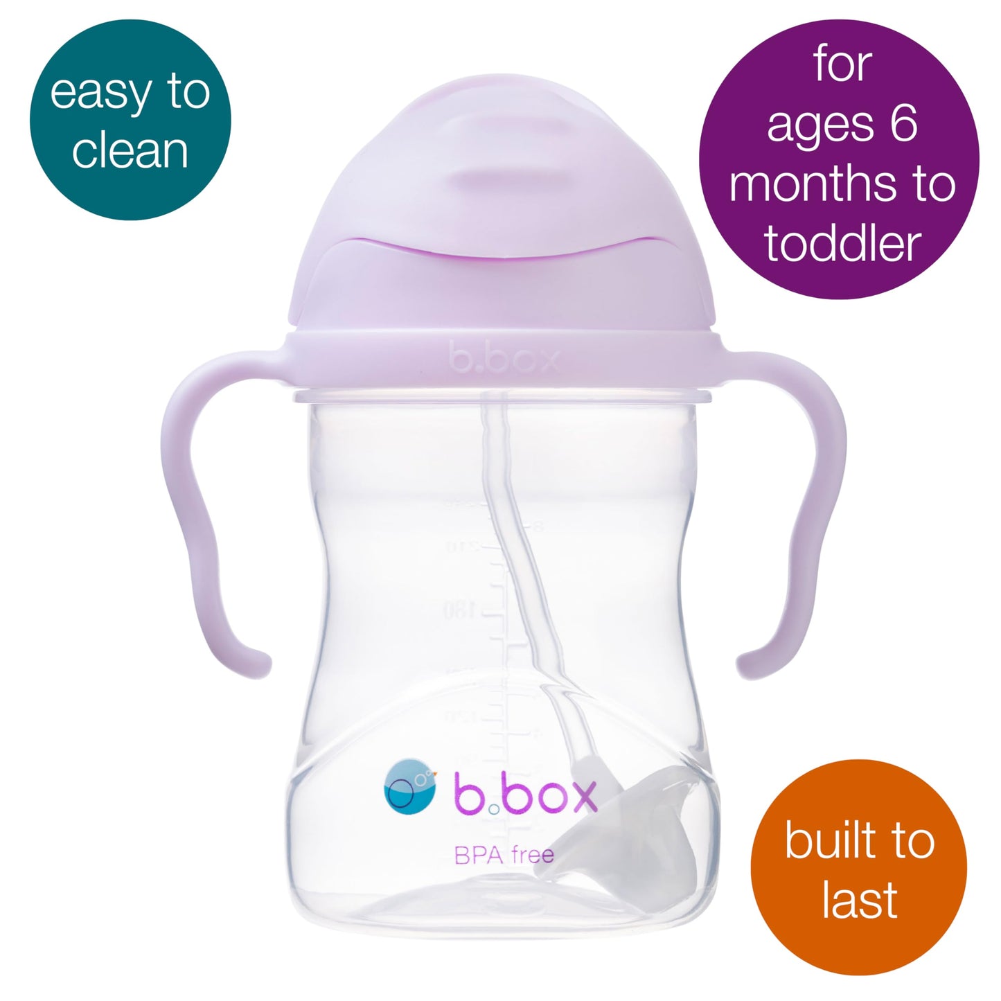 b.box Tritan Drink Water Bottles with Straws for Kids | Ergonomic Triangle Shaped Travel Bottle, Leakage Proof, Silicone Based Pipe for Drink, 600ml Simple Flip-Top Lid Boysenberry