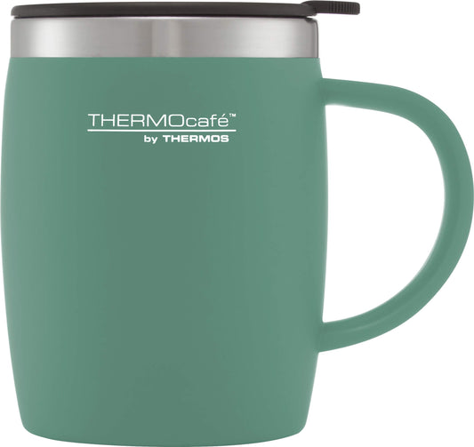 Thermo Cafe Desk Mug, Plastic, Duck Egg, 1 Count (Pack of 1) 1 Count (Pack of 1)