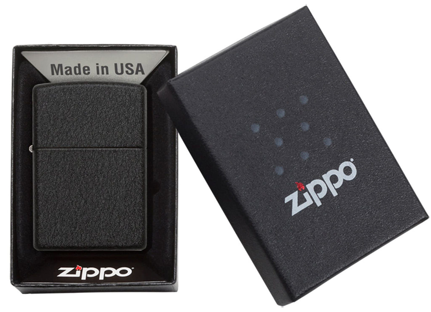 Zippo Black Crackle Lighter - Black Crackle Regular 1 - Pack