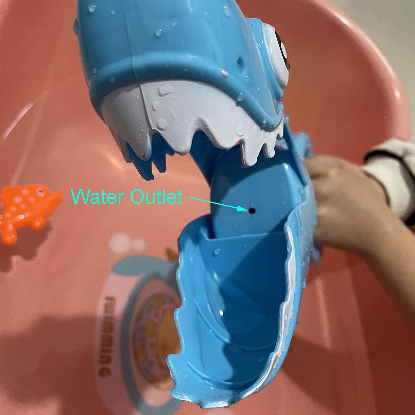 Baby Bath Toys Swimming Pool Shower Gifts Fun Bath Baby Toy for 3+ Year Olds Boy Girl Toddler Summer Bathtub Water Toys Shark Grabber Toy Fish Game Set Bath Toys No Mold for Kids Ages 3 4 5 6 7 8