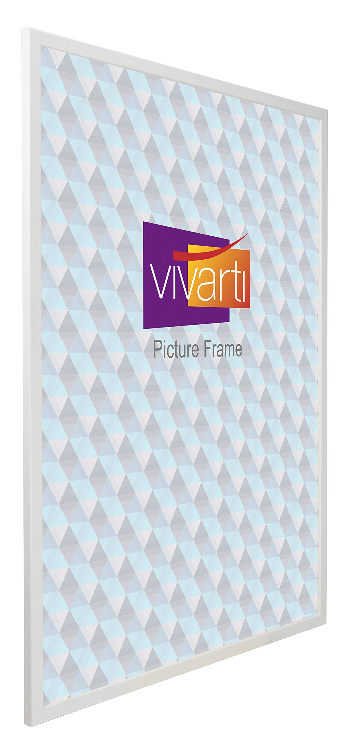 Vivarti Thin Matt White Picture Frame, A1 Size, 59.4 x 84 cm - A1 Frame - Photo Frame - 59.4x84 Frame White with Clear Styrene Sheet & Wall Mounted Hook – 59.4x84cm